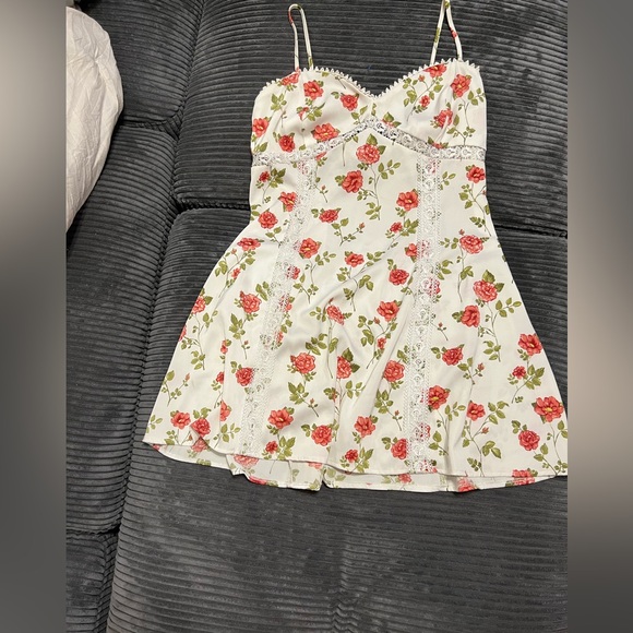La Hearts Dresses & Skirts - La Hearts Floral Dress with Red and Green Accents
